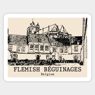 Flemish Béguinages - Belgium Sticker